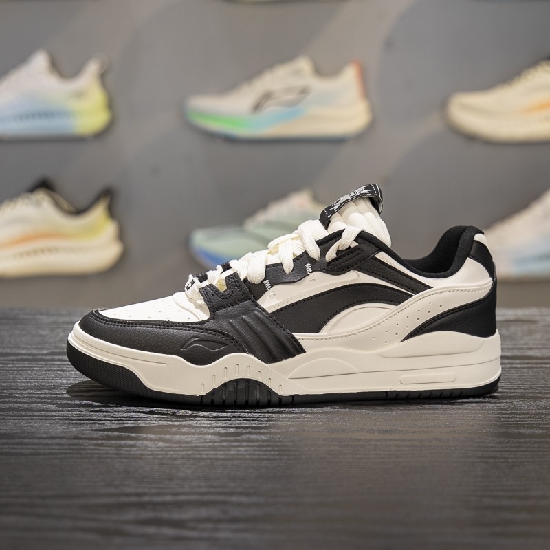 李宁月白板鞋男子时尚百搭厚底增高低帮透气经典休闲鞋AGCS251