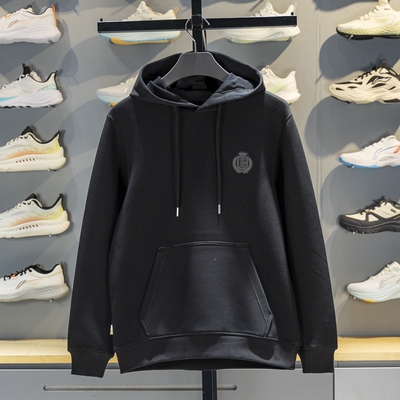 李宁男子连帽印花套头卫衣