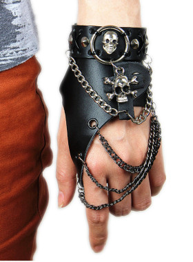 男女通用街舞摇滚表演皮革手链