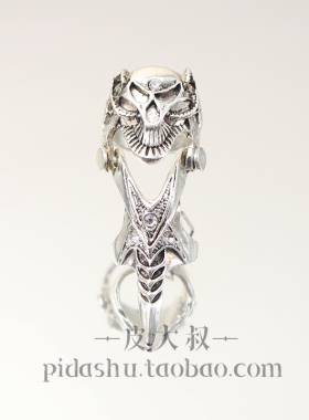 复古朋克夸张风个性摇滚关节戒指
