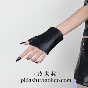 暗黑哥特朋克半掌短款 套酷 露指手套嘻哈cosplay漫展舞蹈表演手袖
