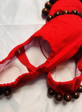 踏鼓相和歌舞蹈鞋汉唐盘鼓演出表演舞鞋手工串珠舞鞋