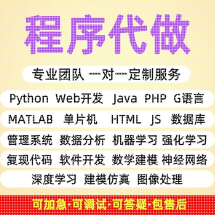 python代编程torch深度学习java代码编写c+软件开发图像算法指导