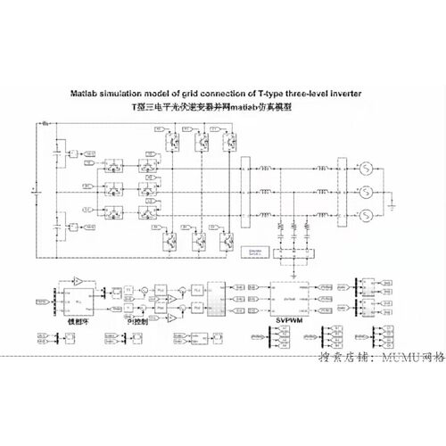 T型三电平光伏并网逆变器仿真matlab simulink建模模型