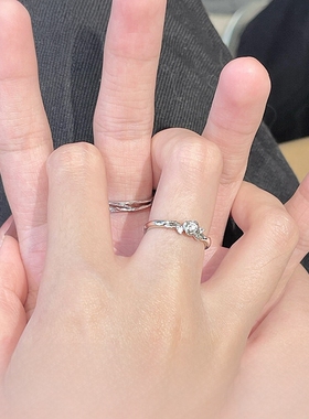 Star Ray【可刻字】玫瑰物语情侣对戒纯银戒指对生日礼物送男女友