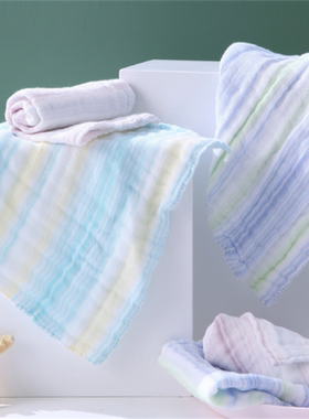 金号纯棉柔软吸水泡泡纱布小方巾四方巾 儿童擦嘴巾口水巾BBT6022