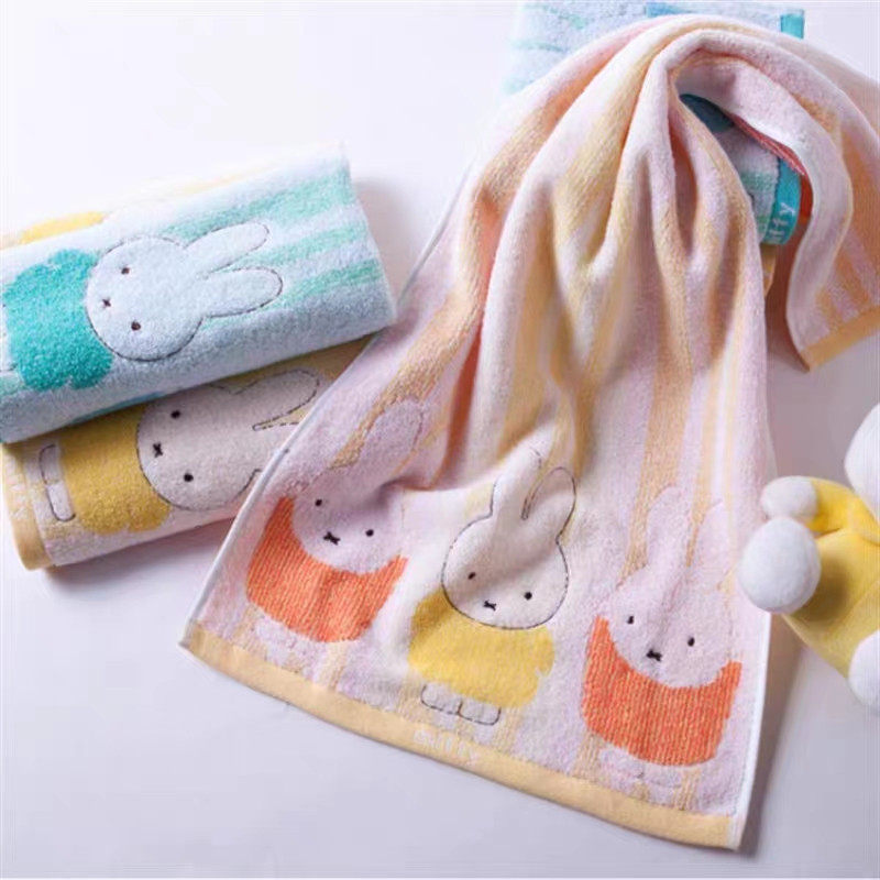 新品金号米菲兔纯棉毛巾全棉柔软吸水不掉毛卡通洗脸巾面巾MF1082