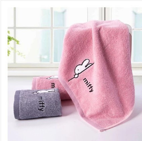 金号纯棉加厚方巾卡通米菲小毛巾