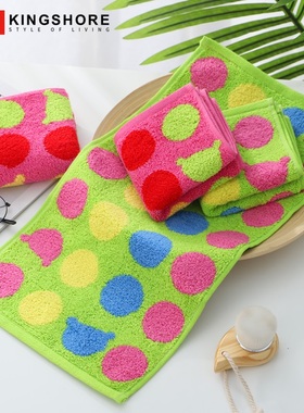 金号纯棉长方形小毛巾 儿童洗脸洗澡巾不掉毛不掉色柔软加厚T1193