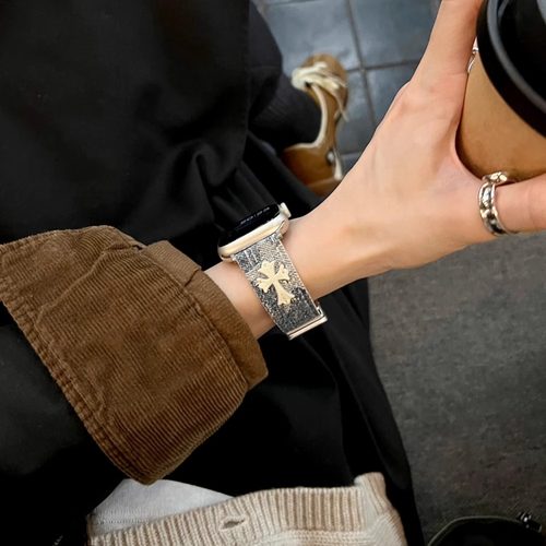 十字星丹宁磁吸表带iwatchS11