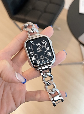 IAMYEE不锈钢小香风苹果手表带适用于Apple watch567代S8S9S10S11