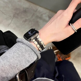 IAMYEE莫卡不锈钢表带适用applewatch3456苹果S7S8S9S10iwatchS11