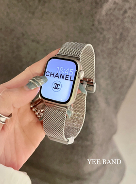 IAMYEE磁吸不锈钢表带适用于AppleWatch4567代S8S9S10苹果手表S11