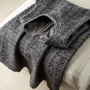 精致减龄小香风粗花呢羊毛羊驼绒编织无袖 背心裙A字圆领连衣裙秋