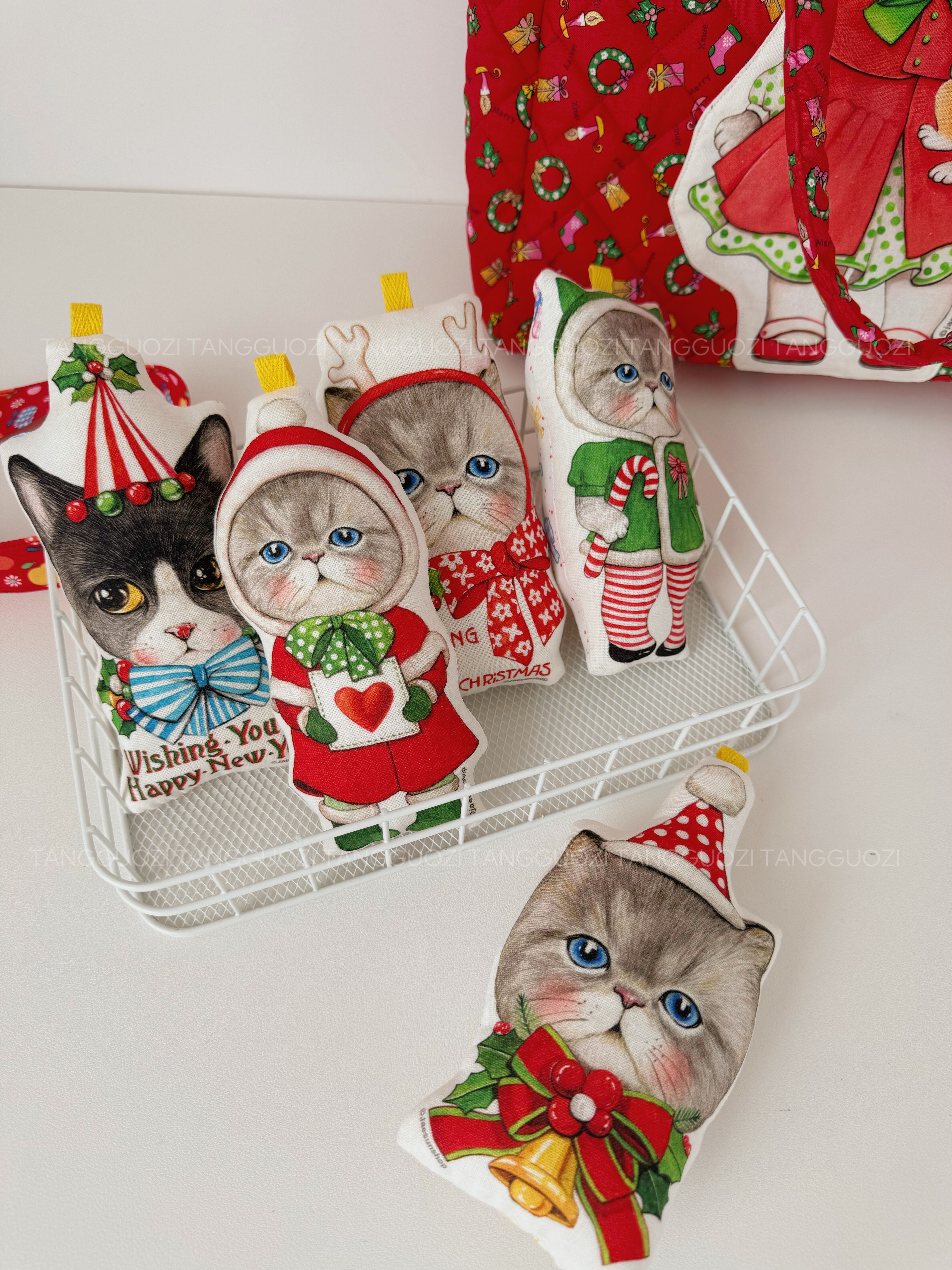 【糖果子自制】全店两件包邮 圣诞猫猫猫叔叔挂件包挂大号挂件