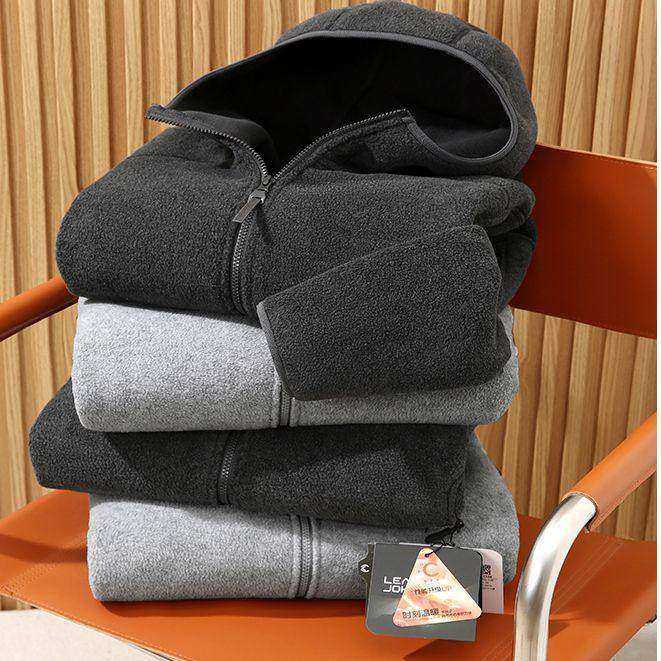 双面摇粒绒保暖简约连帽外套时尚百搭连帽外套2610,男装,夹克,淘宝优惠券,粉丝福利购,淘宝优惠卷