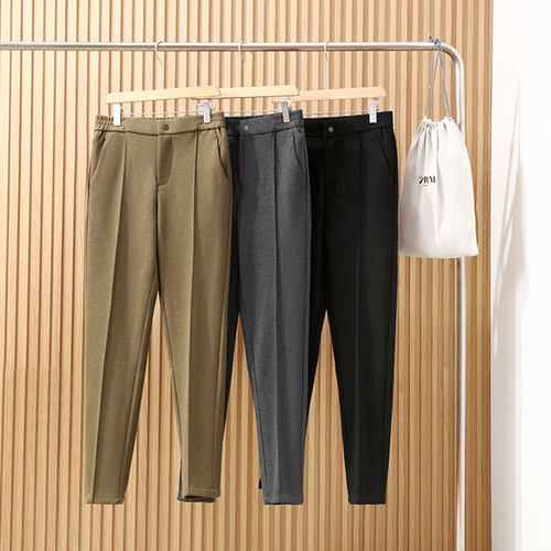 【爆米花专享】高端秋冬莱赛尔羊毛男士轻奢西裤休闲长裤 2620