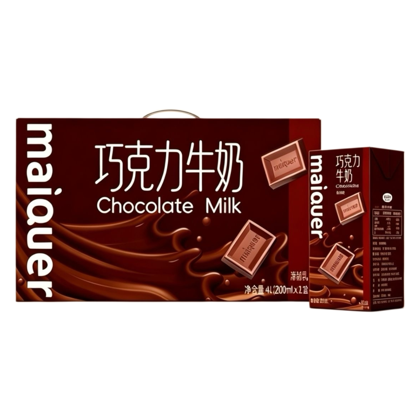 麦趣尔巧克力牛奶新疆风味200ml*12盒奶香可可粉牛奶早餐下午茶