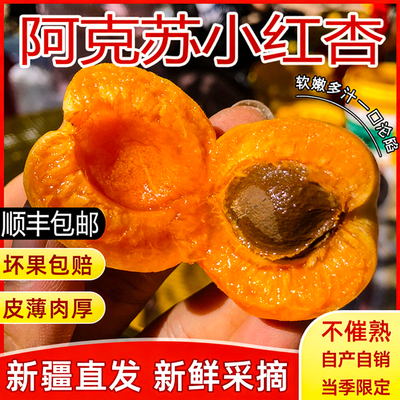 新疆小红杏新鲜杏子水果新鲜应季孕妇水果当季甜杏子整箱顺丰包邮