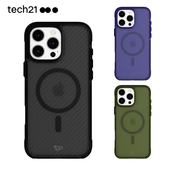 tech21手机壳适用于苹果iPhone16promax黑色16Pro防摔4.9米软壳磨砂TPU磁吸MagSafe保护套黑色绿色粉色
