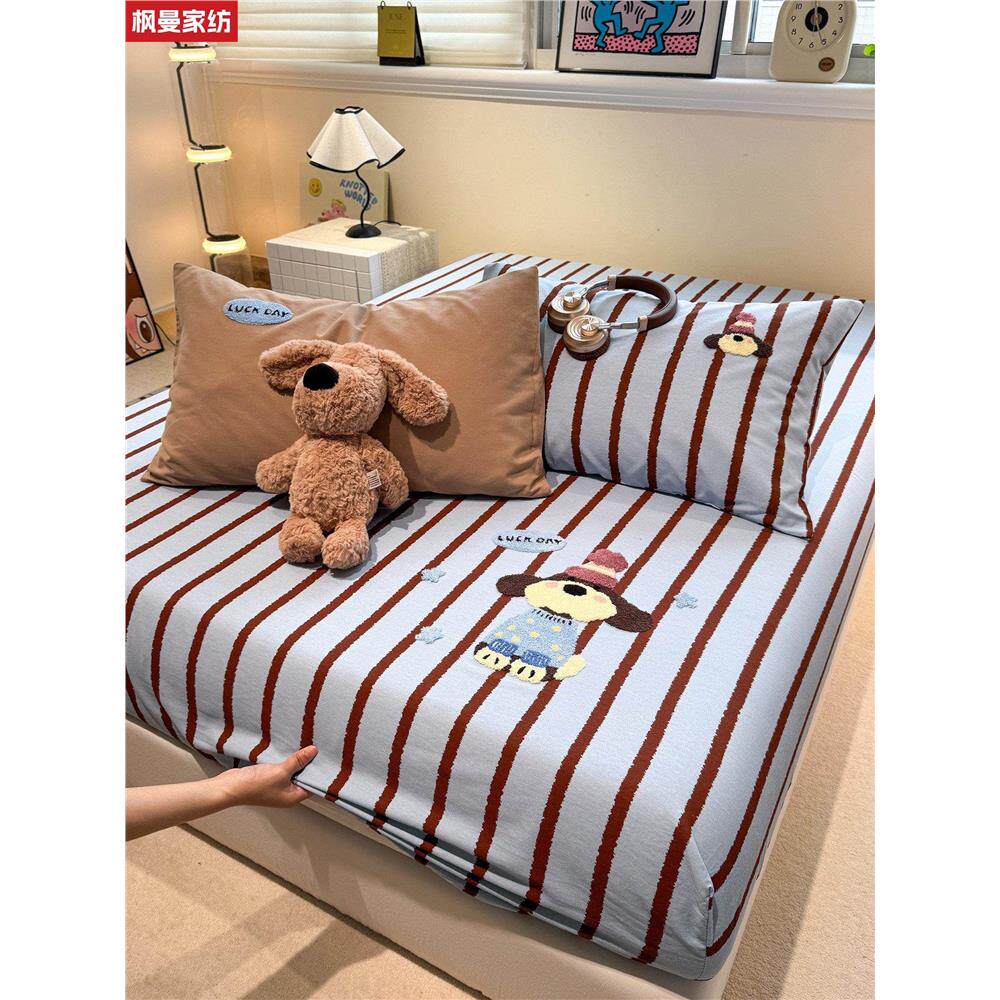 卡通秋冬加厚纯棉磨毛床笠2025新款100全棉床罩床垫套保护罩