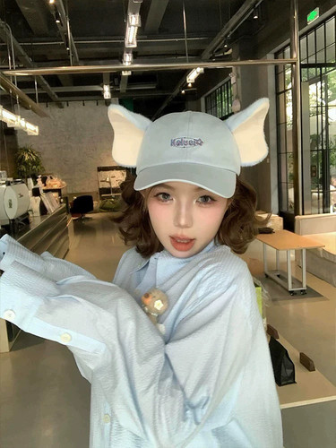 Kelusi联名款正反俩戴可爱小飞象棒球帽子女原意卡通软顶鸭舌帽潮