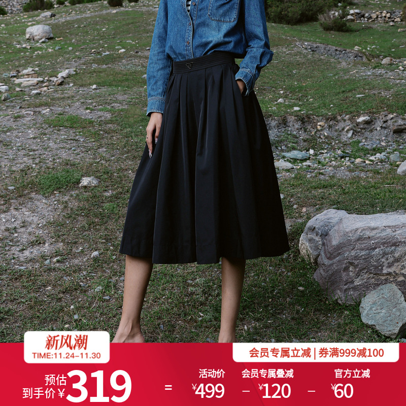 婉甸黑色蓬蓬裙A版伞裙半身裙