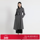 风衣优雅廓形外套1243B03DM4 岩石灰长款 婉甸2025年秋季 新品
