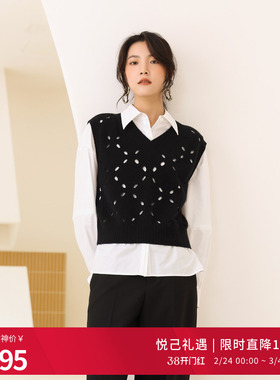 婉甸2025月光白长袖衬衫甜美风H型1241S01SJ1YX