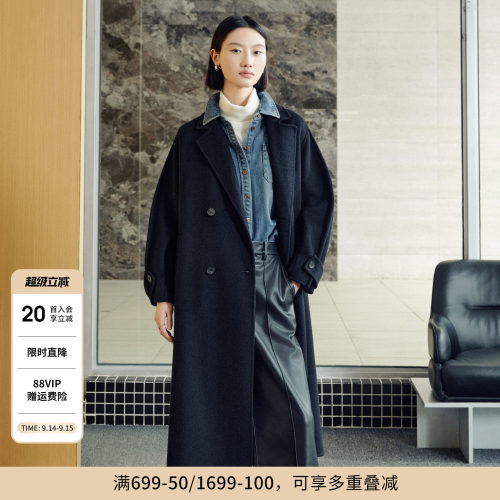 婉甸2025年冬季新品中长款毛呢