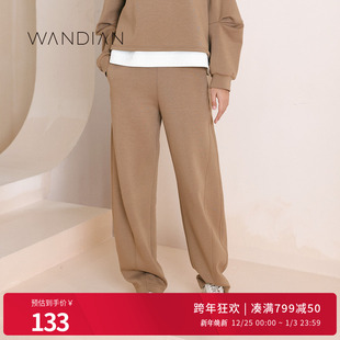 下装 休闲沙褐色空气层卫裤 1233P16JD4 经典 婉甸秋季