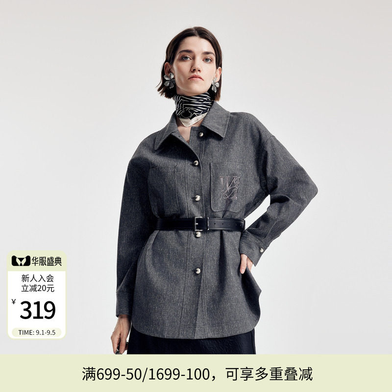 婉甸通勤中长款短外套图片