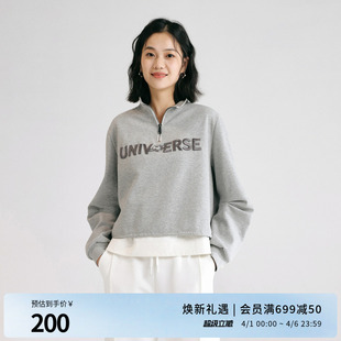 假两件拼接卫衣宽松休闲长袖 拉链1243Y01DMBYX 新品 婉甸2025年秋季