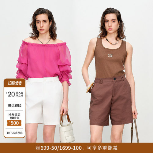 2025夏季新品中裤直筒裤短裤女