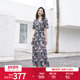 婉甸2025夏季 新品 摩洛哥风情花连衣裙1242N77XD5