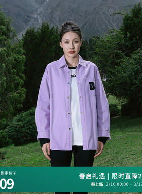 婉甸2025郁金香紫丹宁长袖衬衫百搭男友风A型1241S12SM4
