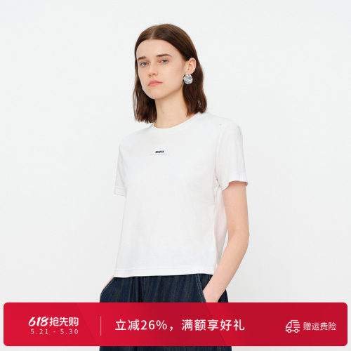 亮白色短袖T恤