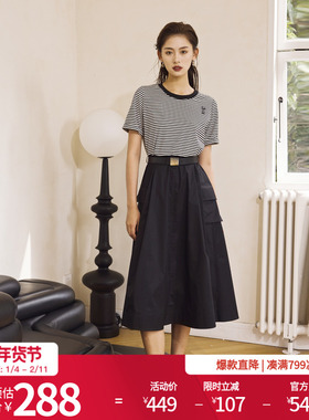 婉甸2025夏季新品航海系连衣裙1242N05RS1