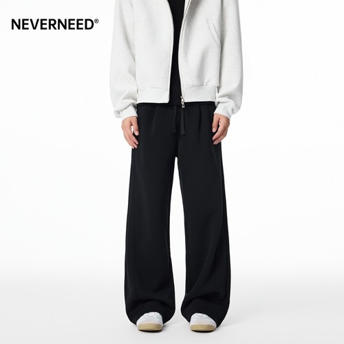 NEVERNEED宽松休闲春季卫裤男女