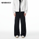 NEVERNEED宽松休闲加绒卫裤 子 垂感A字运动直筒长裤 男女秋冬季 美式