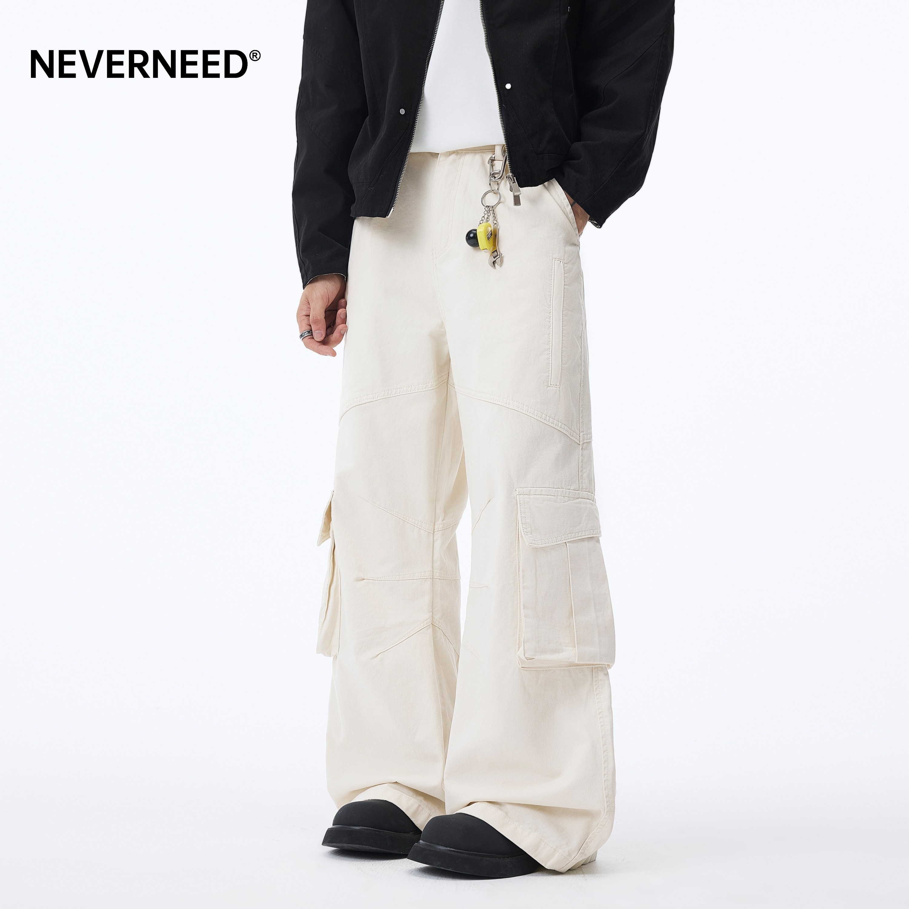 NEVERNEED美式复古工装休闲裤男图片