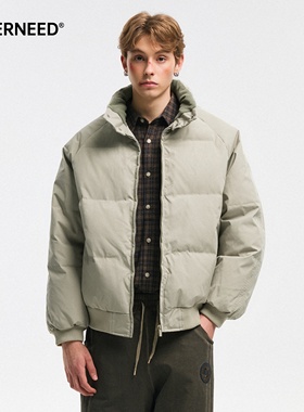 NEVERNEED立领保暖加厚棉衣男女2025秋冬季美式情侣面包棉服外套