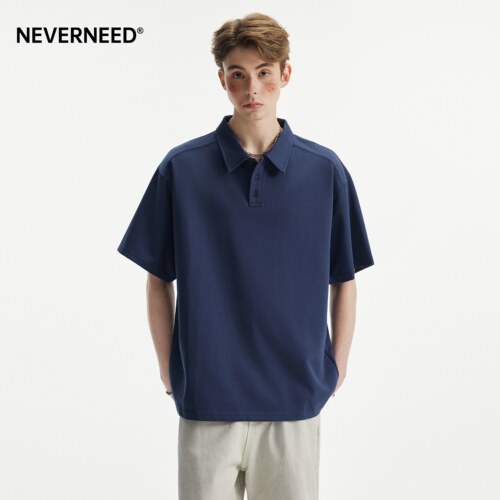 NEVERNEED夏季透气POLO衫男