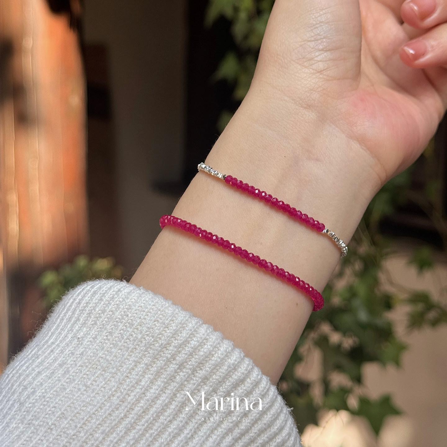 红朗姆酒｜小众钻切红宝石碎银子手链红刚玉通体s925纯银手串3mm,饰品/流行首饰/时尚饰品新,手链,淘宝优惠券,粉丝福利购,淘宝优惠卷