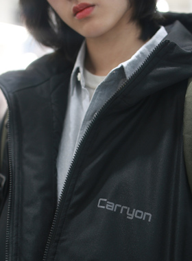 CARRYON 24AW日系复古加厚保暖连帽棉服衣国潮印花宽松外套冬男女