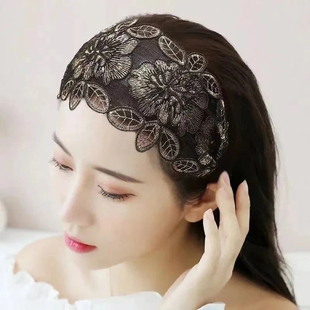 刺绣宽边发箍女2025新款妈妈时尚洋气薄款压发发卡头箍遮白发头饰