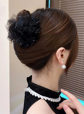 满天星抓夹女2025新款高级感洋气时尚发量少头花头饰发夹女后脑勺