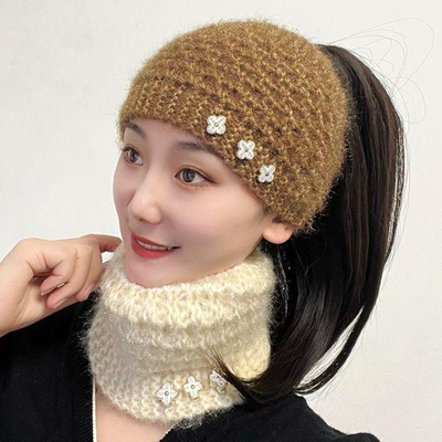 冬天护额发带保暖遮白发头饰