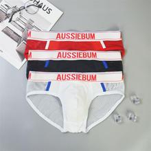 aussiebum男士内裤三角性感低腰U凸囊袋透气网孔gay彩虹学生运动0