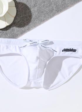 aussiebum男士低腰三角弹力舒适性感泳裤系绳U凸囊袋欧美纯色0